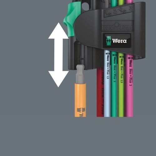  Winkelschlüssel für Innensechskantschrauben 950/7 Hex-Plus Multicolour Magnet 1 Winkelschlüsselsatz, metrisch, BlackLaser, 7-teilig 12452789