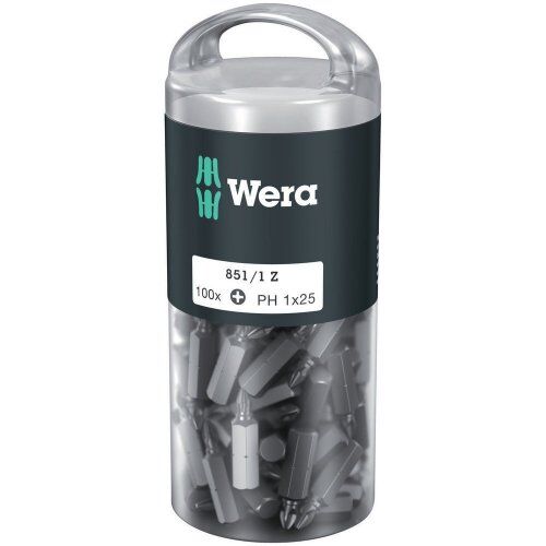  Bits für Phillips-Schrauben 851/1 Z DIY 100 Bits, PH 1 x 25 mm, 100-teilig 12453895