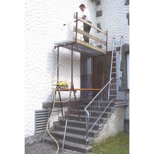  Gerüstböcke müba-Treppenhaus-Gerüstbock mit verstellbaren Füßen, 0,95 m breit, Höhenverstellbar von 1,90m - 3,30m, Tragfähigkeit 300kg, lackiert 12444230