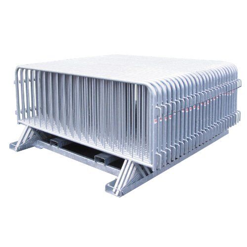  Zubehör Absperrgitter müba-Spezialpalette für 50 Absperrgitter mit Schrägfuß, Länge 2,44 m, Breite 2,02m, verzinkt 12444600