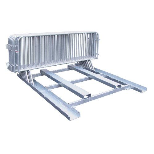  Zubehör Absperrgitter müba-Spezialpalette für 50 Absperrgitter mit Schrägfuß, Länge 2,44 m, Breite 2,02m, verzinkt 12444600