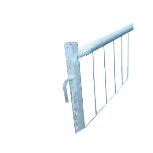 Bauzaun Typ A müba-Mobilzaun Typ A, Länge 3,50 m, Höhe 2,00 m, mit angeschweißten Haken und Ösen, Maschenweite 105 x 290 mm, verzinkt 12444463