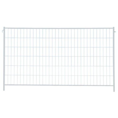  Bauzaun Typ B müba-Mobilzaun Typ B, Länge 3,50 m, Höhe 2,00 m, mit angeschweißten Haken und Ösen, Maschenweite 105 x 290 mm, verzinkt 12444484