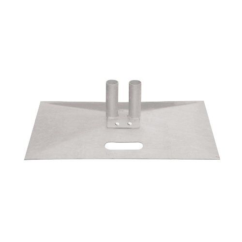  Standelement für Bauzaun müba-Stahlfussplatte, Standfläche 500 x 700 mm, demontiert, inkl. Schrauben und Mutter M12, verzinkt 12444477