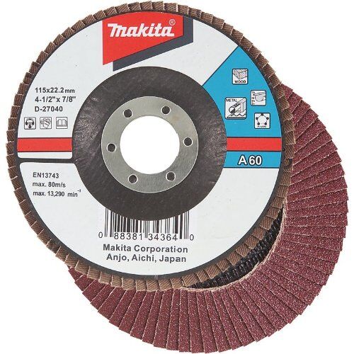  abgewinkelte Scheibe Makita Fächerschleifscheibe 125 mm A60 12425790