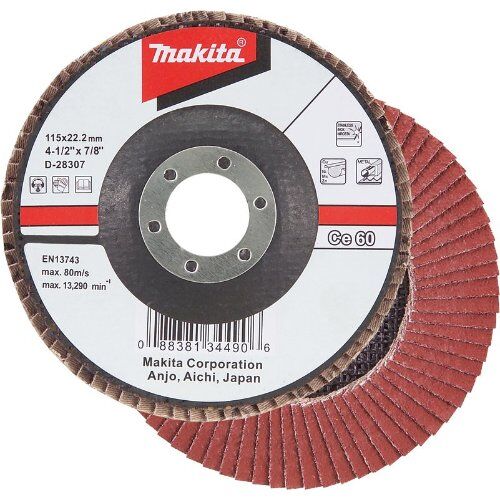  Flache Scheibe Makita Fächerschleifscheibe 115 mm C60F 12425756