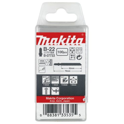  Stichsägeblätter Qualität HSS Makita Stichsägeblatt B-22 100 Stk. 12427038