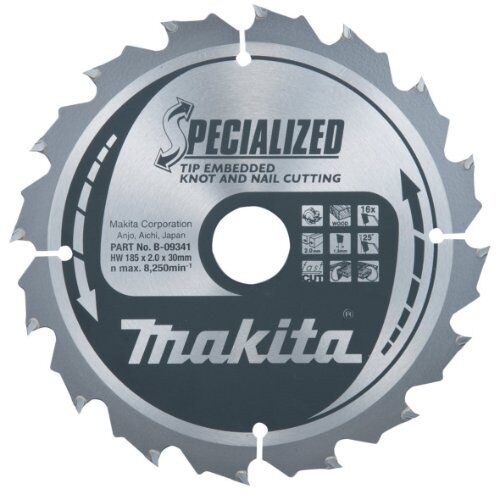  Specialized eingebettete Schneiden Kreissäge Makita SPECIALIZED Sägeblatt 185 x 30 x 16Z 12426884