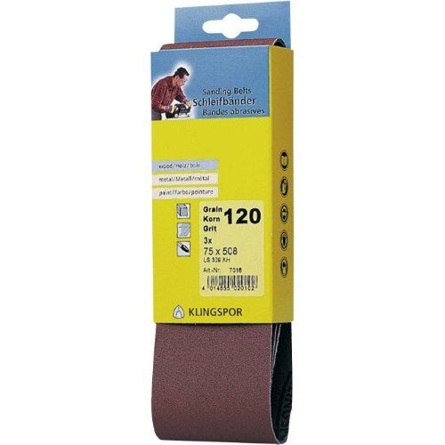  KLINGSPOR Schleifband LS 309 XH für Metall, Holz, Farbe, Lack LS 309 XH Hobbänder 75 x 457 mm Korn 40 F5 SB-verpackt im Reiter 12458742