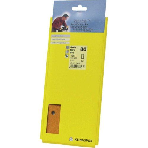  KLINGSPOR Schleifstreifen PL 31 B PL 31 B Streifen 93 x 230 mm Korn 60 ohne Loch SB-verpackt im Reiter 10er Pack 12459649