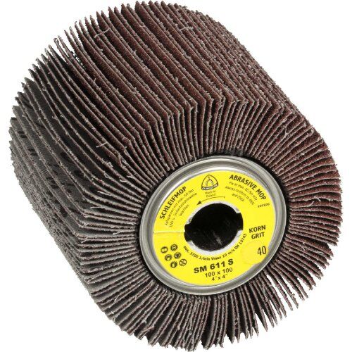  KLINGSPOR Satinierwalze SM 611 S für Farbe, Lack, Holz, Kunststoff, Metall Univ. SM 611 Schleifmopräder 100 x 100 x 19 mm Korn 180 12459771