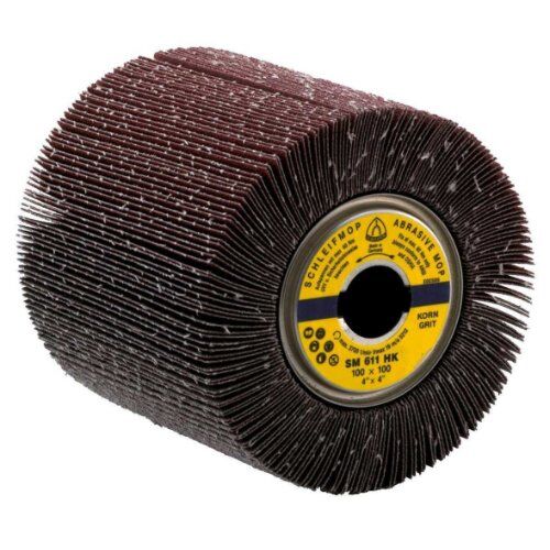  KLINGSPOR Satinierwalze SM 611 S für Farbe, Lack, Holz, Kunststoff, Metall Univ. SM 611 Schleifmopräder 100 x 100 x 19 mm Korn 180 12459771