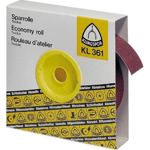  KLINGSPOR Rollen mit Gewebeunterlage KL 361 JF, Breite 25-50 mm KL 361 JF Rollen 40 x 50000 mm Korn 100 12459916