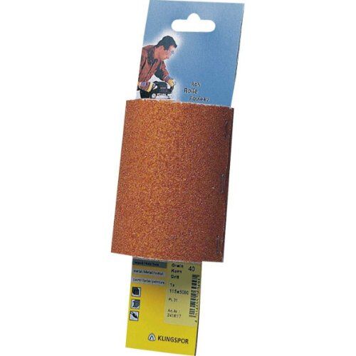  KLINGSPOR Schleifpapier-Rolle PL 31 B SB-verpackt PL 31 B Rollen 115 x 5000 mm Korn 60 SB-verpackt in Folie 12460076