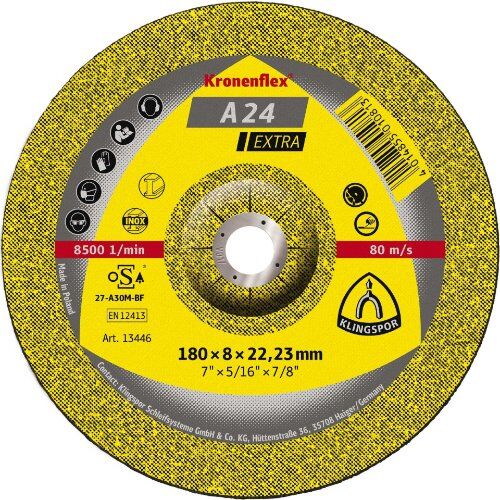  Schruppschleifscheibe Schruppscheibe A24 Extra 180x6mm gekr. Klingspor 12457684