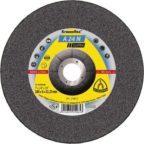  Schruppschleifscheibe A 24 N Schruppscheiben 180 x 6 x 22,23 mm gekröpft 12460485