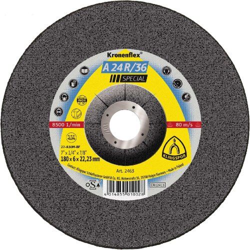  Schruppschleifscheibe A 24 R 36 Schruppscheiben 115 x 6 x 22,23 mm gekröpft 12460512