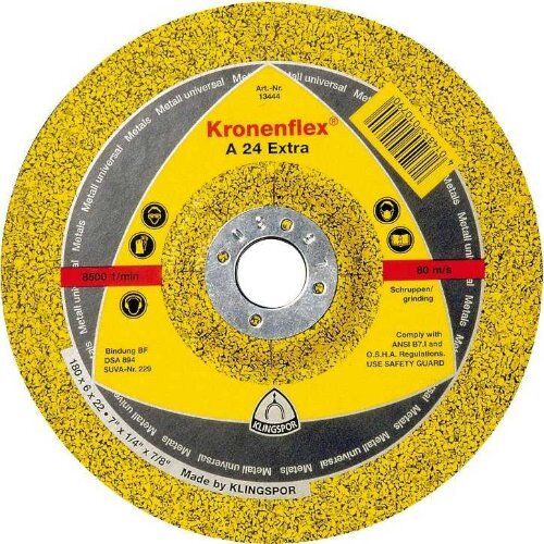  Schruppschleifscheibe Schruppscheibe A24 Extra 125x6mm gekr. Klingspor 12457683