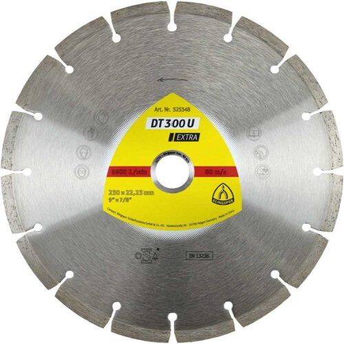  Klingspor Extra DT 300 U Diamanttrennscheiben DT 300 U Diamanttrennscheiben 230 x 2,3 x 22,23 mm 16 Segmente 40,2 x 2,3 x 7 mm Standardverzahnung 12460641