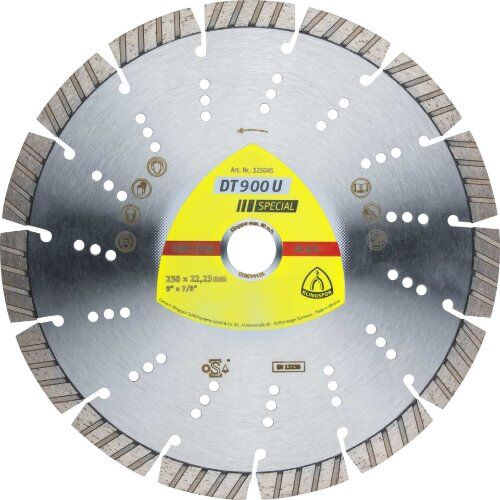  Klingspor Special DT 900 U Diamanttrennscheiben, Standard Turbo DT 900 U Diamanttrennscheiben 115 x 2,4 x 22,23 mm 8 Segmente 33 x 2,4 x 12 mm Standard Turbo 12460755