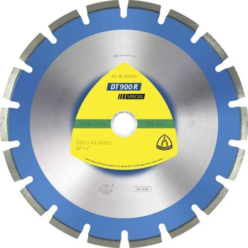  Klingspor Special DT 900 R Diamantgroßtrennscheiben, Weitverzahnt DT 900 R Diamanttrennscheiben 300 x 2,8 x 25,4 mm 18 Segmente 40 x 2,8 x 10 mm Weitverzahnt 12460729