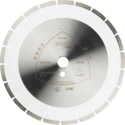  Klingspor Special DT 900 U Diamantgroßtrennscheiben, Engverzahnt DT 900 U Diamanttrennscheiben 500 x 3,7 x 30 mm 36 Segmente 40 x 3,7 x 10 mm Engverzahnt 12460740