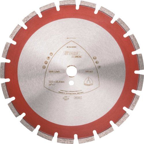  Klingspor Special DT 902 B Diamantgroßtrennscheiben DT 902 B Diamanttrennscheiben 450 x 3,7 x 25,4 mm 26 Segmente 40 x 3,7 x 11 mm Weitverzahnt 12460774