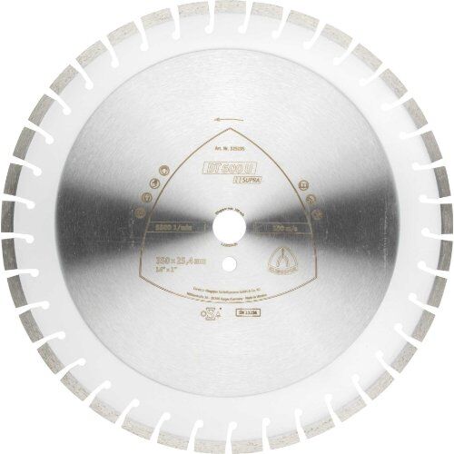  Klingspor Supra DT 600 U Diamantgroßtrennscheiben DT 600 U Diamanttrennscheiben 450 x 3,6 x 25,4 mm 48 Segmente 24 x 3,6 x 10 mm Kurzverzahnung 12460825