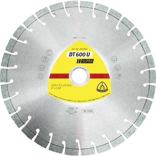  Klingspor Supra DT 600 U Diamanttrennscheibe DT 600 U Diamanttrennscheiben 230 x 2,6 x 22,23 mm 30 Segmente 20 x 2,6 x 9 mm Kurzverzahnung 12460844