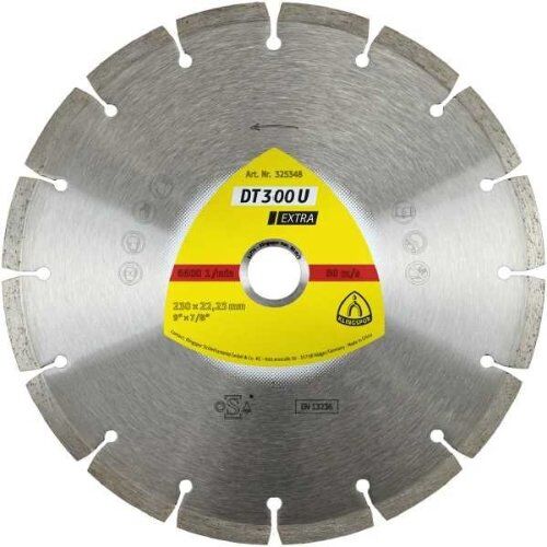  Klingspor Extra DT 300 U Diamanttrennscheiben DT 300 U Diamanttrennscheiben 125 x 1,6 x 22,23 mm 9 Segmente 36,4 x 1,6 x 7 mm Standardverzahnung 12460637