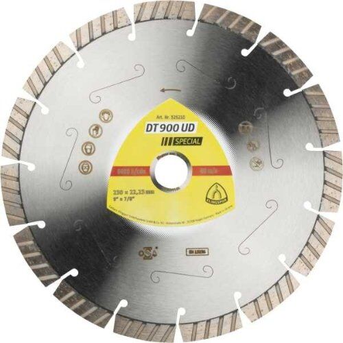  Klingspor Special DT 900 UD Diamanttrennscheiben DT 900 UD Diamanttrennscheiben 230 x 2,6 x 22,23 mm 15 Segmente 42 x 2,6 x 12 mm Standard Turbo 12460757