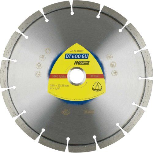  Klingspor Supra DT 600 GU Diamanttrennscheiben DT 600 GU Diamanttrennscheiben, 180 x 2,6 x 22,23 mm 11 Segmente 42 x 2,6 x 10 mm, Standardverzahnung 12460823