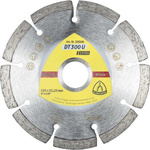  Klingspor Extra DT 300 U Diamanttrennscheiben DT 300 U Diamanttrennscheiben 125 x 1,6 x 22,23 mm 9 Segmente 36,4 x 1,6 x 7 mm Standardverzahnung 12460637