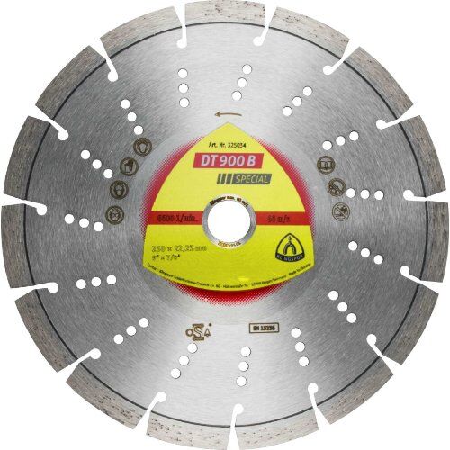  Klingspor Special DT 900 B Diamanttrennscheiben DT 900 B Diamanttrennscheiben 230 x 2,6 x 22,23 mm 15 Segmente 42 x 2,6 x 12 mm Standardverzahnung 12460679