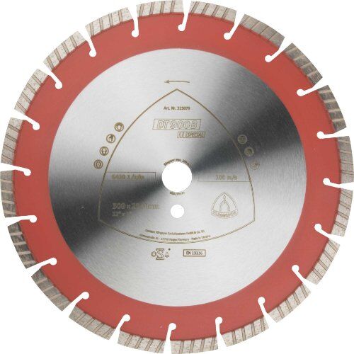  Klingspor Special DT 900 B Diamantgroßtrennscheiben DT 900 B Diamanttrennscheiben 300 x 2,8 x 20 mm 20 Segmente 40 x 2,8 x 12 mm Standard Turbo 12460672