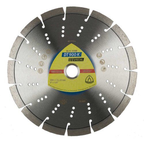  Klingspor Special DT 900 K Diamanttrennscheiben, Standardverzahnung DT 900 K Diamanttrennscheiben 115 x 2,4 x 22,23 mm 8 Segmente 33 x 2,4 x 12 mm Standardverzahnung 12460714