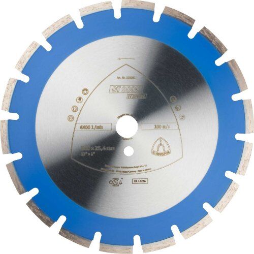  Klingspor Special DT 900 K Diamantgroßtrennscheiben, Engverzahnt DT 900 K Diamanttrennscheiben 300 x 2,8 x 25,4 mm 21 Segmente 40 x 2,8 x 10 mm Engverzahnt 12460706