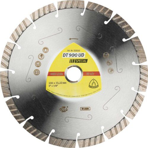  Klingspor Special DT 900 UD Diamanttrennscheiben DT 900 UD Diamanttrennscheiben 230 x 2,6 x 22,23 mm 15 Segmente 42 x 2,6 x 12 mm Standard Turbo 12460757