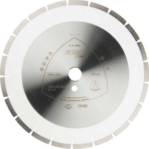  Klingspor Special DT 900 U Diamantgroßtrennscheiben, Engverzahnt DT 900 U Diamanttrennscheiben 500 x 3,7 x 30 mm 36 Segmente 40 x 3,7 x 10 mm Engverzahnt 12460740