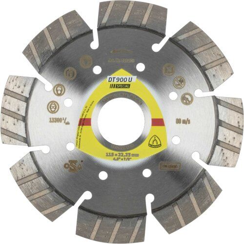  Klingspor Special DT 900 U Diamanttrennscheiben, Standard Turbo DT 900 U Diamanttrennscheiben 115 x 2,4 x 22,23 mm 8 Segmente 33 x 2,4 x 12 mm Standard Turbo 12460755