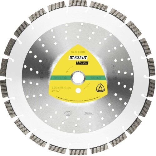  Klingspor Supra DT 612 UT Diamantgroßtrennscheiben DT 612 UT Diamanttrennscheiben, 350 x 3 x 20 mm 22 Segmente 40 x 3 x 12 mm, Standard Turbo 12460856