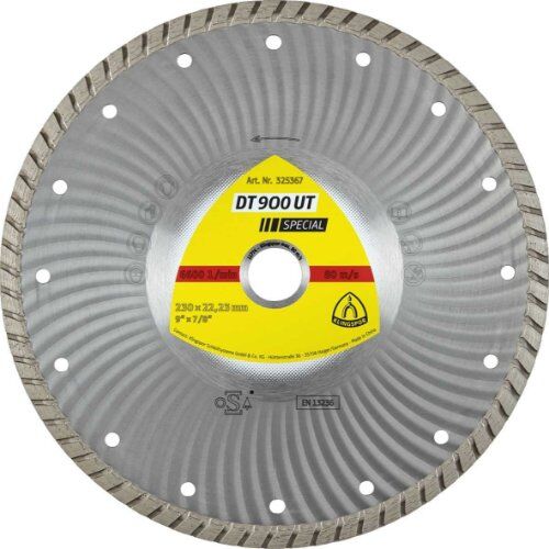  Klingspor Special DT 900 UT Diamanttrennscheiben DT 900 UT Diamanttrennscheiben 125 x 2,2 x 22,23 mm 2,2 x 10 mm geschlossener Rand Turbo 12460763