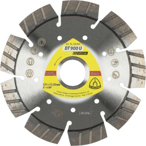  Klingspor Special DT 900 U Diamanttrennscheiben, Standard Turbo DT 900 U Diamanttrennscheiben 125 x 2,4 x 22,23 mm 9 Segmente 33 x 2,4 x 12 mm Standard Turbo 12460756