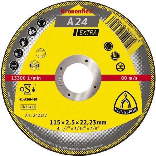  Klingspor A 24 EXTRA Trennscheiben A 24 EX Trennscheiben 115 x 2,5 x 22,23 mm gerade 12460872