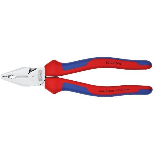  Kraft-Kombizangen KNIPEX 02 05 200 Kraft-Kombizange mit Mehrkomponenten-Hüllen verchromt 200 mm 12381042