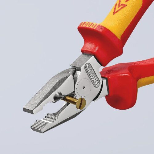  Kraft-Kombizangen KNIPEX 02 06 180 Kraft-Kombizange isoliert mit Mehrkomponenten-Hüllen, VDE-geprüft verchromt 180 mm 12381048