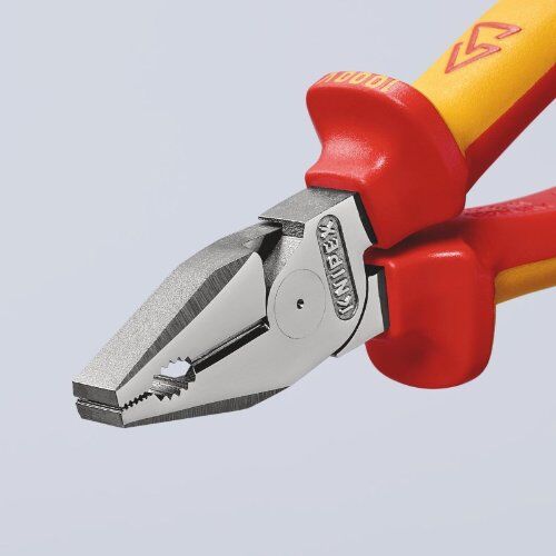  Kraft-Kombizangen KNIPEX 02 06 180 Kraft-Kombizange isoliert mit Mehrkomponenten-Hüllen, VDE-geprüft verchromt 180 mm 12381048