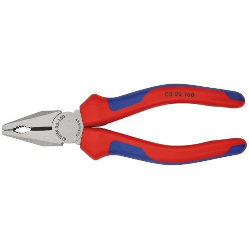  Kombizangen Kombizangen KNIPEX 03 02 160 Kombizange mit Mehrkomponenten-Hüllen schwarz atramentiert 160 mm 12381016