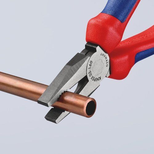  Kombizangen KNIPEX 03 02 160 Kombizange mit Mehrkomponenten-Hüllen schwarz atramentiert 160 mm 12381016