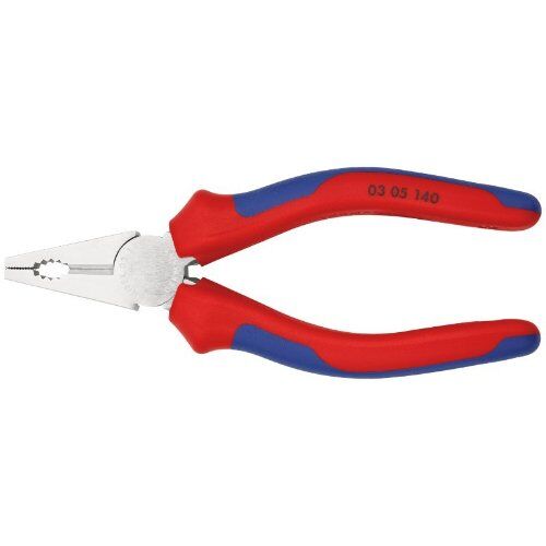  Kombizangen Kombizangen KNIPEX 03 05 140 Kombizange mit Mehrkomponenten-Hüllen verchromt 140 mm 12381014